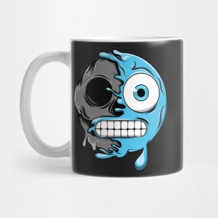 Blue Grimacing Zombie Emoji Mug